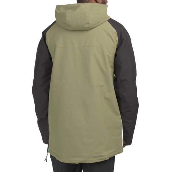 OOSC White Khaki Snow Park Over Head Ski And Snowboard Jacket - Picture 2 of 2